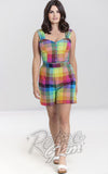 Hell Bunny Rainbow Gingham Lucia Shorts Hell Bunny Rainbow Gingham Lucia Shorts