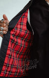 Hell Bunny Chet Rock Men's Frank's Drizzler Jacket plaid lining Hell Bunny Chet Rock Men's Frank's Drizzler Jacket plaid lining
