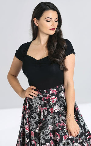 Hell Bunny Mia Top in Black Hell Bunny Mia Top in Black