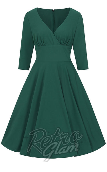 Hell Bunny Patricia 50's Dress in Green - S left only – Retro Glam