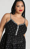 Hell Bunny Ribcage Babydoll Dress plus size detail Hell Bunny Ribcage Babydoll Dress plus size detail
