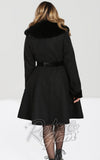 Hell Bunny Simone Coat in Black back Hell Bunny Simone Coat in Black back