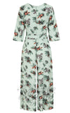 Hell Bunny Sofia Jumpsuit curvy detail back Hell Bunny Sofia Jumpsuit curvy detail back