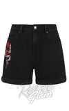 Hell Bunny Temptation Shorts detail Hell Bunny Temptation Shorts detail