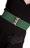 Hell Bunny Retro stretch Belt in Green Hell Bunny Retro stretch Belt in Green