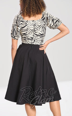 Hell Bunny Abi 50's Skirt in Black back