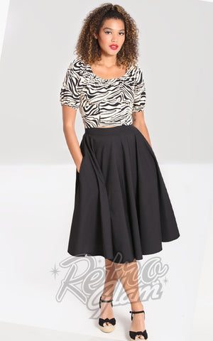 Hell Bunny Abi 50's Skirt in Black