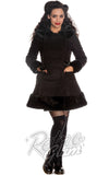 Hell Bunny Sarah Retro Jane Coat in Black Hell Bunny Sarah Retro Jane Coat in Black