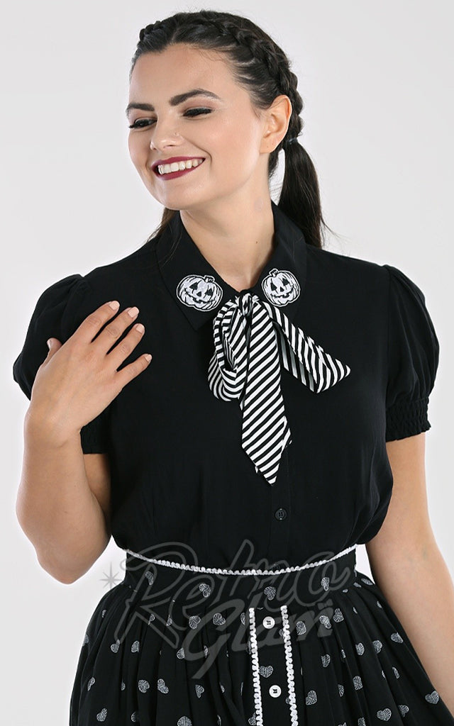 Hell Bunny Skelli Blouse - M left only Hell Bunny Skelli Blouse - M left only