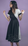 Lively Ghosts Into Midnight Black & White Dress gothic Lively Ghosts Into Midnight Black & White Dress gothic