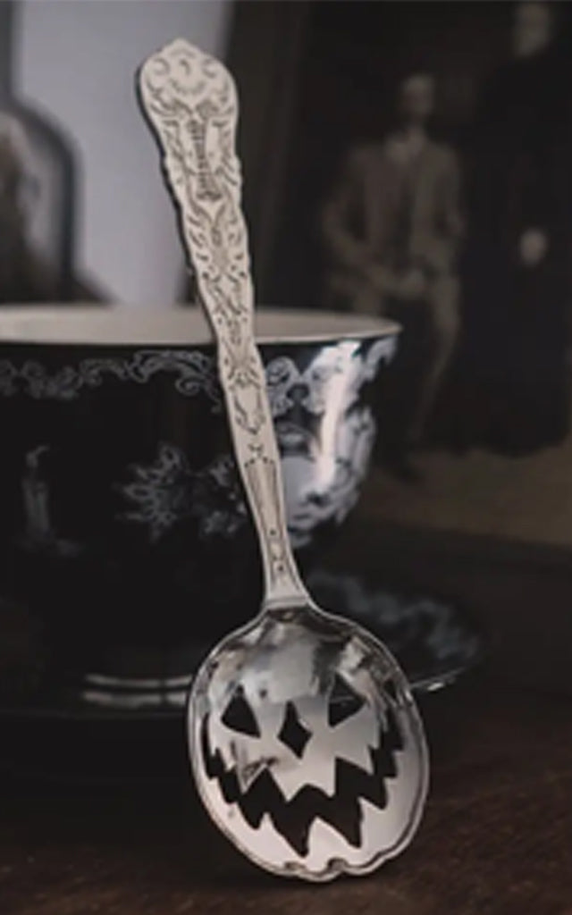 Lively Ghosts Silver Haunted Hallows Tea Spoon Set of Two Lively Ghosts Silver Haunted Hallows Tea Spoon Set of Two