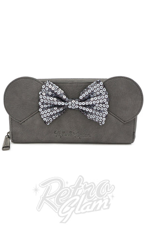 Loungefly x Disney Grey Sequin Bow Wallet Loungefly x Disney Grey Sequin Bow Wallet
