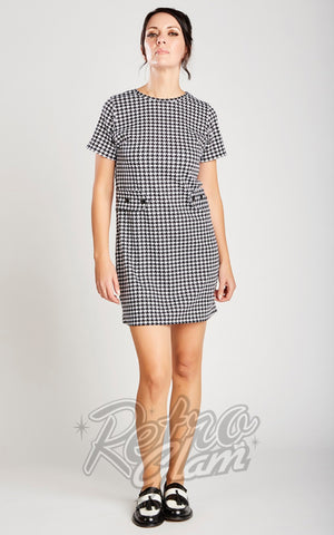 Love Her Madly Houndstooth Peggy Shift Dress Love Her Madly Houndstooth Peggy Shift Dress