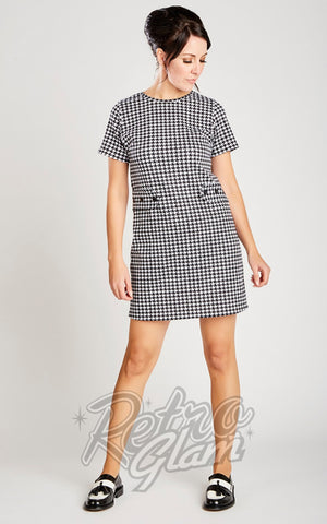 Love Her Madly Houndstooth Peggy Shift Dress mod