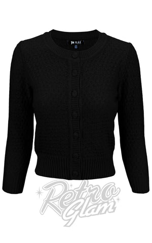 Mak Textured Cardigan in Black