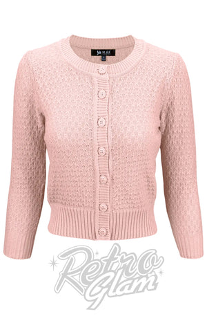 Mak Textured Cardigan in Blush Pink Mak Textured Cardigan in Blush Pink