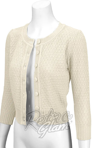 Mak Textured Cardigan in Oatmeal pinup Mak Textured Cardigan in Oatmeal pinup