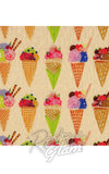 Miss Lulo Ruby Dress In Ice Cream Print fabric Miss Lulo Ruby Dress In Ice Cream Print fabric