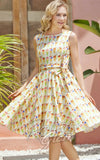 Miss Lulo Ruby Dress In Ice Cream Print swing Miss Lulo Ruby Dress In Ice Cream Print swing