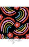 Miss Lulo Ruby Fit & Flare Dress in Rainbow Print fabric Miss Lulo Ruby Fit & Flare Dress in Rainbow Print fabric