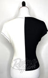 The Oblong Box MCM Scaredy black Cat Top in White & Black The Oblong Box MCM Scaredy black Cat Top in White & Black