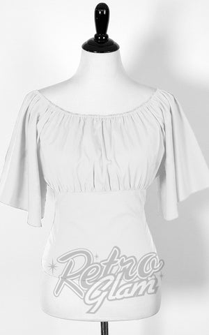 The Oblong Box Victoria Top in White peasant The Oblong Box Victoria Top in White peasant