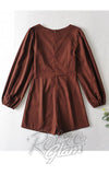 Rebel Love Rhiannon Brown Cut Out Romper detail back Rebel Love Rhiannon Brown Cut Out Romper detail back