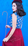 Retrolicious Bow Top in Chilly Days Print back Retrolicious Bow Top in Chilly Days Print back