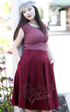 Retrolicious Charlotte Skirt in Burgundy Retrolicious Charlotte Skirt in Burgundy