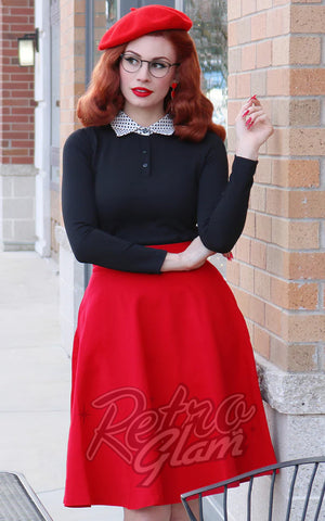 Retrolicious Charlotte Skirt in Red Retrolicious Charlotte Skirt in Red