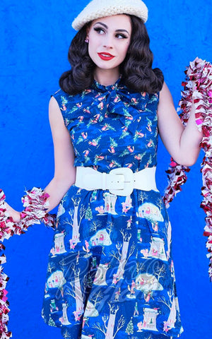 Retrolicious A-Line Skirt in Holiday Rush Print Retrolicious A-Line Skirt in Holiday Rush Print