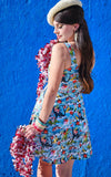 Retrolicious Skater Dress in Festive Dinos Print back Retrolicious Skater Dress in Festive Dinos Print back