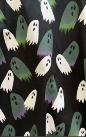 Retrolicious Skater Dress in Ghosts Print fabric Retrolicious Skater Dress in Ghosts Print fabric