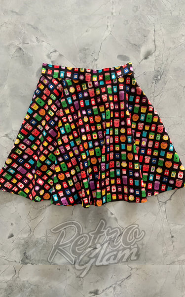 Retrolicious Skater Skirt in That's My Jam Print L left only