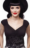 Retrolicious Isabel Top in Black pinup Retrolicious Isabel Top in Black pinup