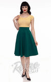 Retrolicious Charlotte Skirt circle skirt in Green front Retrolicious Charlotte Skirt circle skirt in Green front
