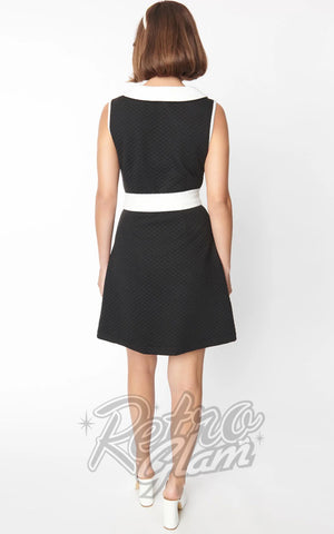 Smak Parlour Black & White Quilted Mini Dress back Smak Parlour Black & White Quilted Mini Dress back