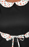 Smak Parlour Black & Cherry Print Mini Dress detail Smak Parlour Black & Cherry Print Mini Dress detail