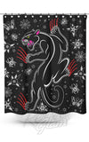 Sourpuss Crawling Panther Shower Curtain Sourpuss Crawling Panther Shower Curtain