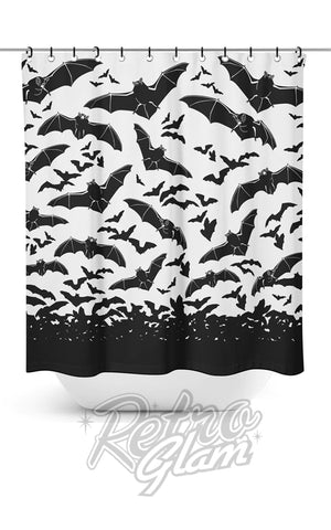 Sourpuss Spooksville Bats Shower Curtain Sourpuss Spooksville Bats Shower Curtain
