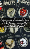 Sourpuss Kustom Kreeps Enamel Pin -Pick your Pin from our current selection! Sourpuss Kustom Kreeps Enamel Pin -Pick your Pin from our current selection!