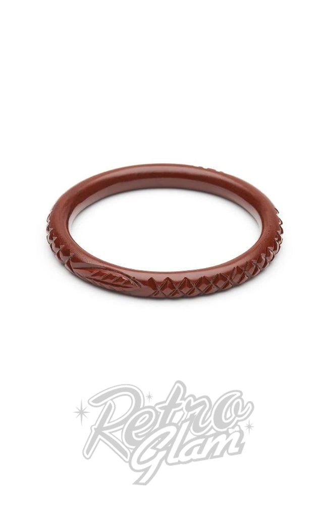Splendette Heavy Carve Narrow Fakelite Bangle Splendette Heavy Carve Narrow Fakelite Bangle