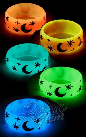 Splendette Wide Moon Bangle Classic Size glow dark Splendette Wide Moon Bangle Classic Size glow dark