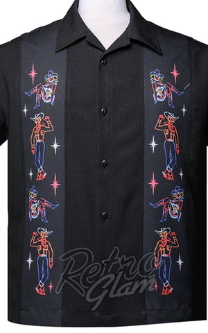 Steady Neon Vegas Bowling Shirt detail Steady Neon Vegas Bowling Shirt detail