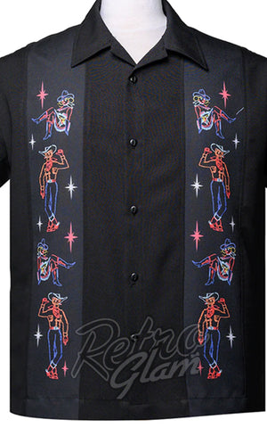 Steady Neon Vegas Bowling Shirt detail