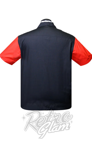 Steady Garage Shirt in Black and Red back Steady Garage Shirt in Black and Red back