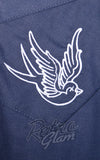 Steady Men's Sparrow Western Shirt in Navy lapel Steady Men's Sparrow Western Shirt in Navy lapel