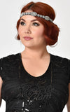 Unique Vintage Silver Beaded & Rhinestone Deco Flapper Headband Unique Vintage Silver Beaded & Rhinestone Deco Flapper Headband