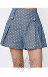 Smak Parlour Chambray Polka Dot Shorts detail Smak Parlour Chambray Polka Dot Shorts detail