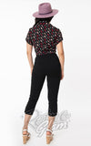 Unique Vintage Clementine Western Capri Pants back Unique Vintage Clementine Western Capri Pants back